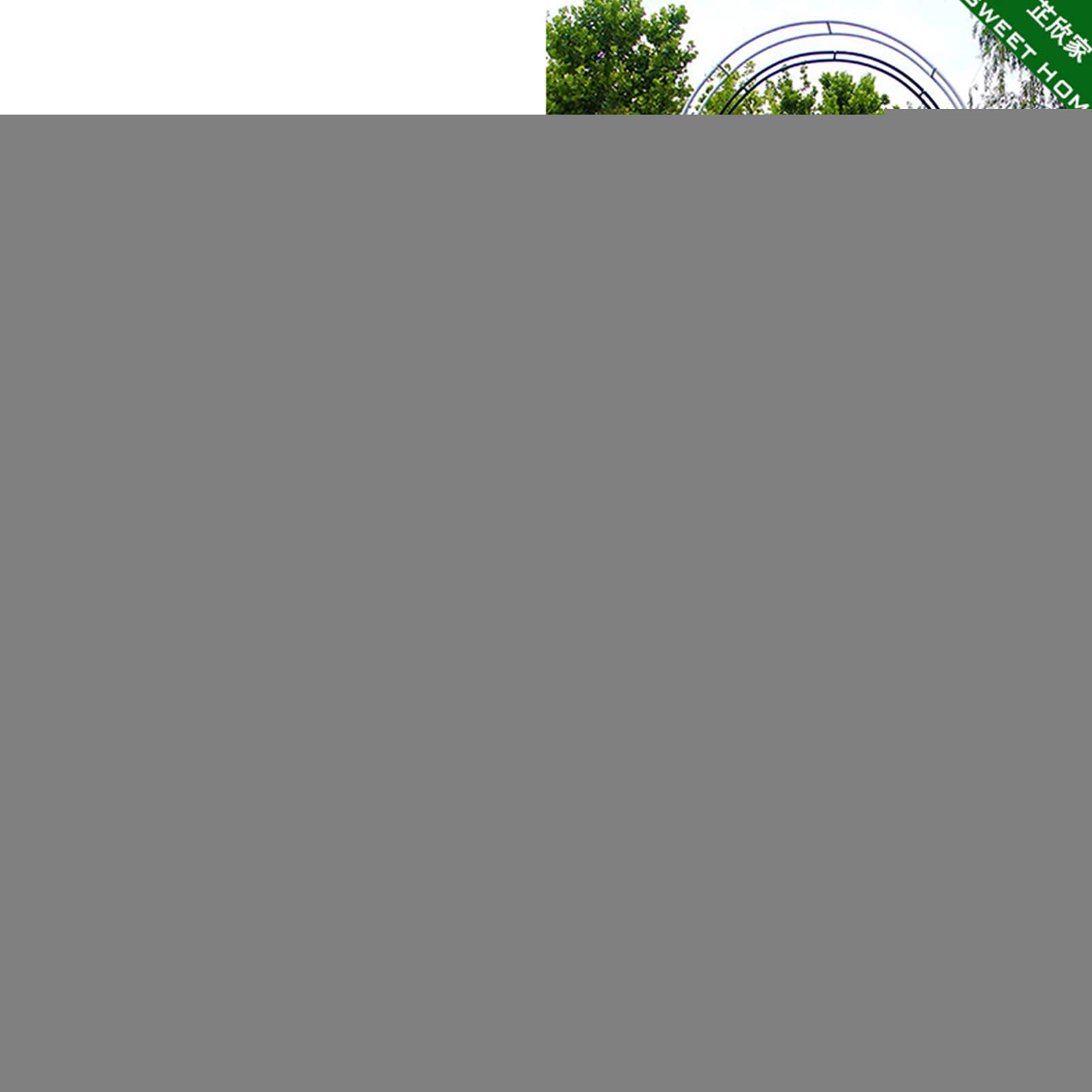 Arco da giardino in metallo bianco resistente alle intemperie - Ele graticcio per piante rampicanti e rose, perfetto per matrimoni e decorazioni per esterni, ideale per vialetti e decorazioni da