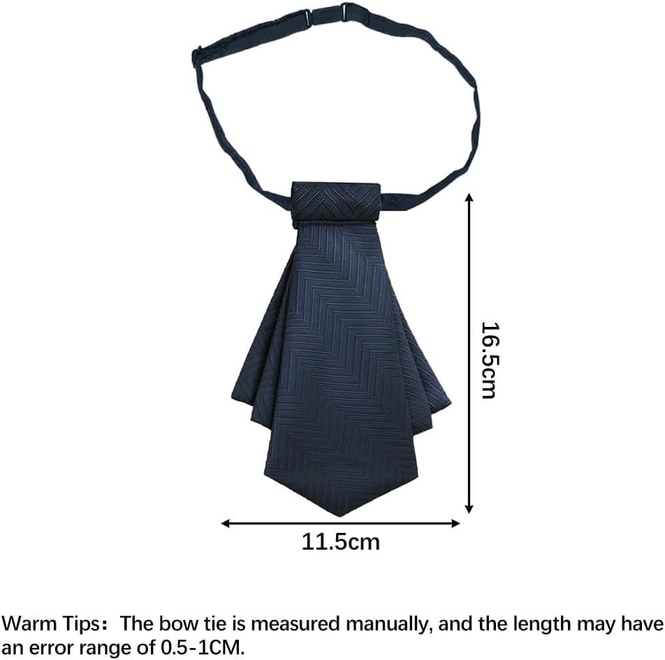 Reversible Bowknot Short Neck Ties Adjustable Pre-tied for Woman Business Uniform Bowtie Work Ceremony Accessories