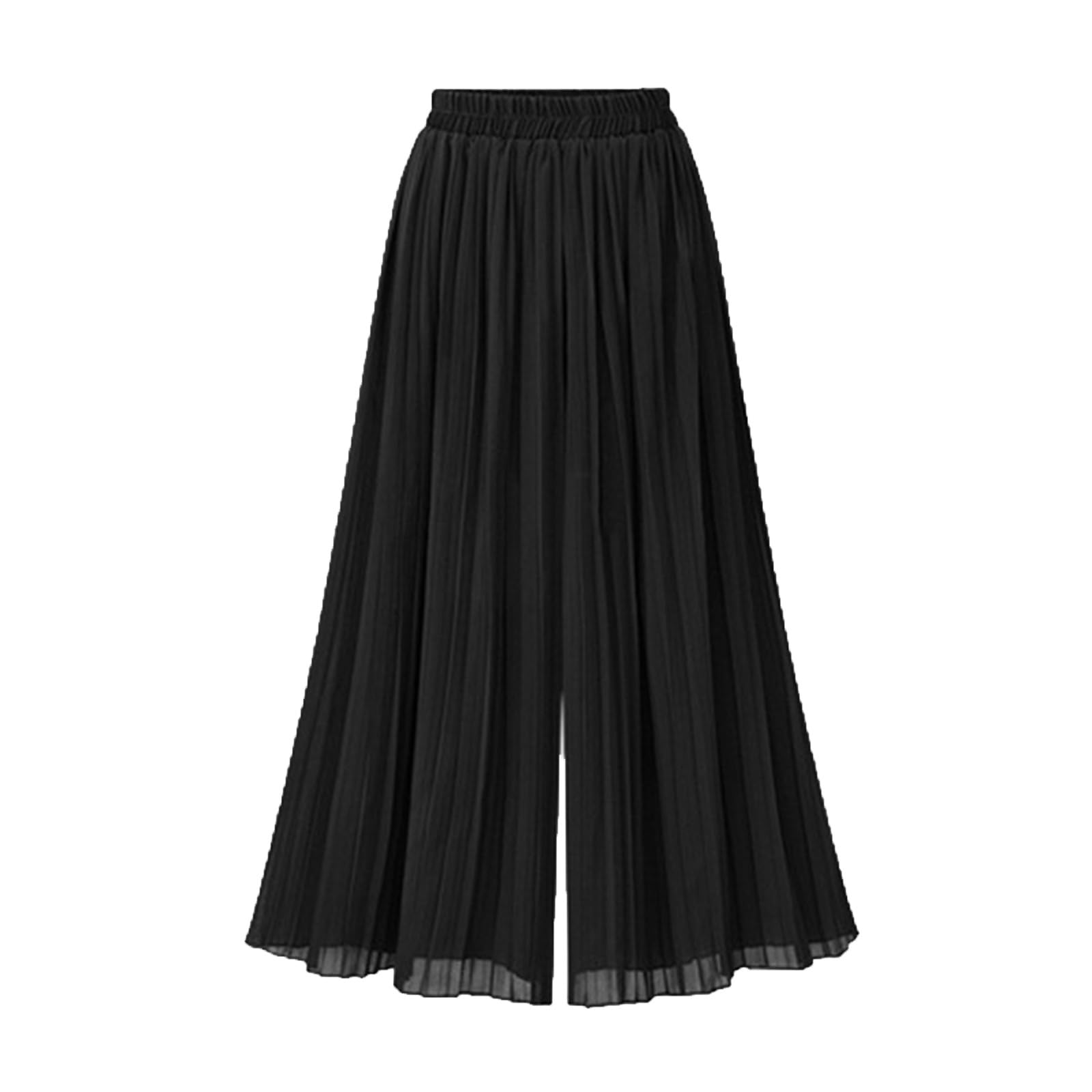 Wide Leg Chiffon Pants for Women High Waist Palazzo Trousers Business Casual Slacks Lounge Harem Trouser with Pocket
