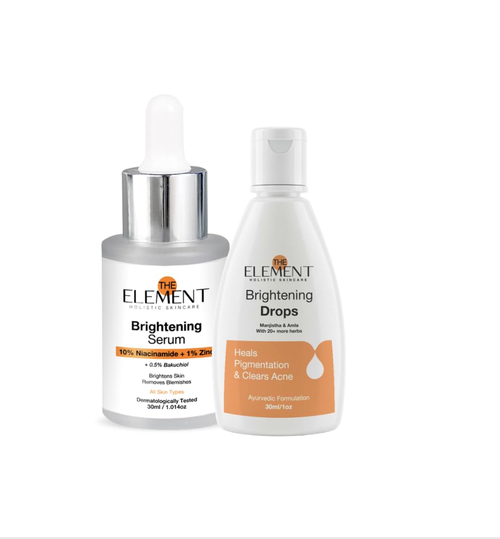 Complete Brightening Solution - Ayurvedic Brightening Skin Drops to Drink + 10% Niacinamide Brightening Serum-image-29