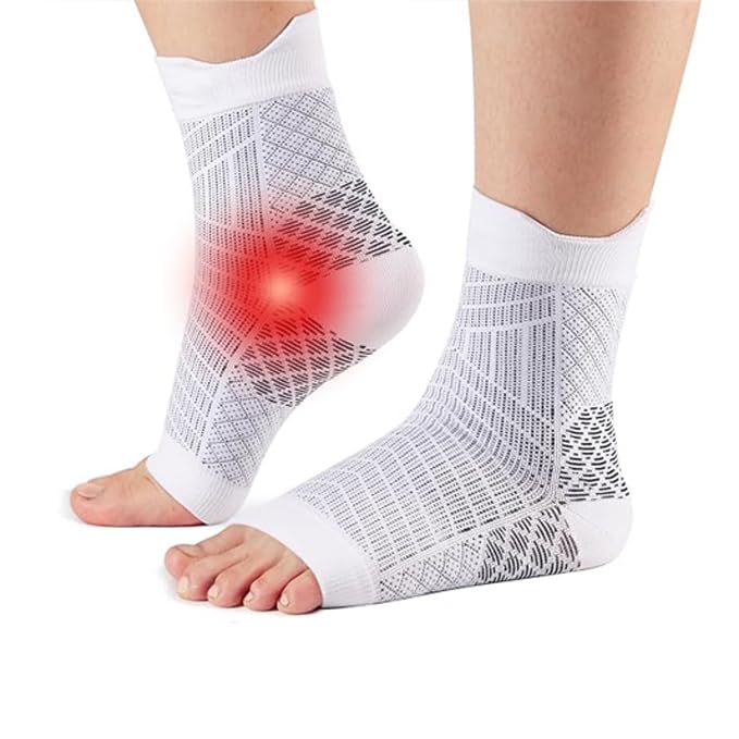2 Pcs Compression Socks for Men, Compression Socks for Women, Outdoor Sport Ankle Compression Socks for Plantar Arch Support, Foot & Ankle Swelling, Achilles Tendon, Heel Pain (1 Pairs (White)) (B0D8JPN1YS) Amazon Price History, Amazon Price Tracker