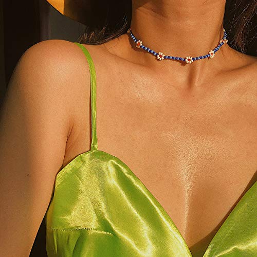 Xijin Small Beads Choker Necklace For Women Vsco Girls Cute Adjustable Beach Layered Shell Necklace Colorful Boho Seed Bead Choker Set #TOP2