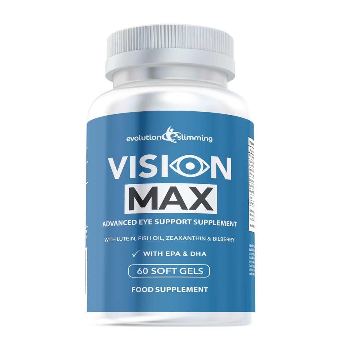 Vision Max - Natural Eye Support Supplement with Lutein, Fish Oil, Bilberry & Zeaxanthin