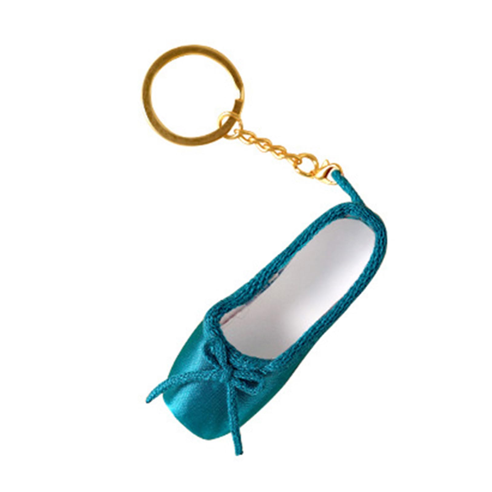 Kobeleen Mini Ballet Shoes Keychain Pointe Shoes Keyrings Handmade Pointe Shoe Charm Bag Penddant Gift for Dance Lovers