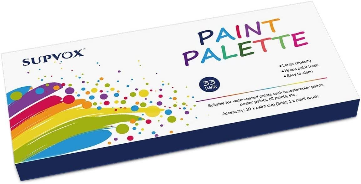 Paleta farb paleta sztuki pusta paleta akwareli kubek pędzel olejny taca do mieszania składana hermetyczna 33-otworowa skrzynka dla początkujących artystów