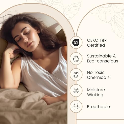 800 Thread Count 100% Egyptian Cotton Twin Bed Sheets Set ,15"Deep Pocket Sheets Twin, Soft & Comfy Machine Washabe Hotel Luxury Bedding, No Pilling & Shrinkage Fade Resistant Premium Cotton- Taupe