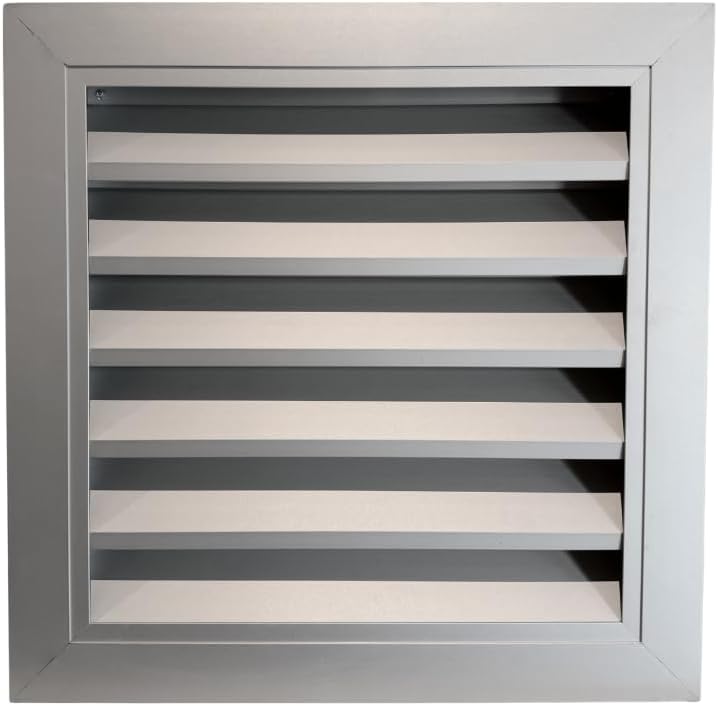 Byson Fixed Louver Grille Anodized Aluminum with Mesh 18