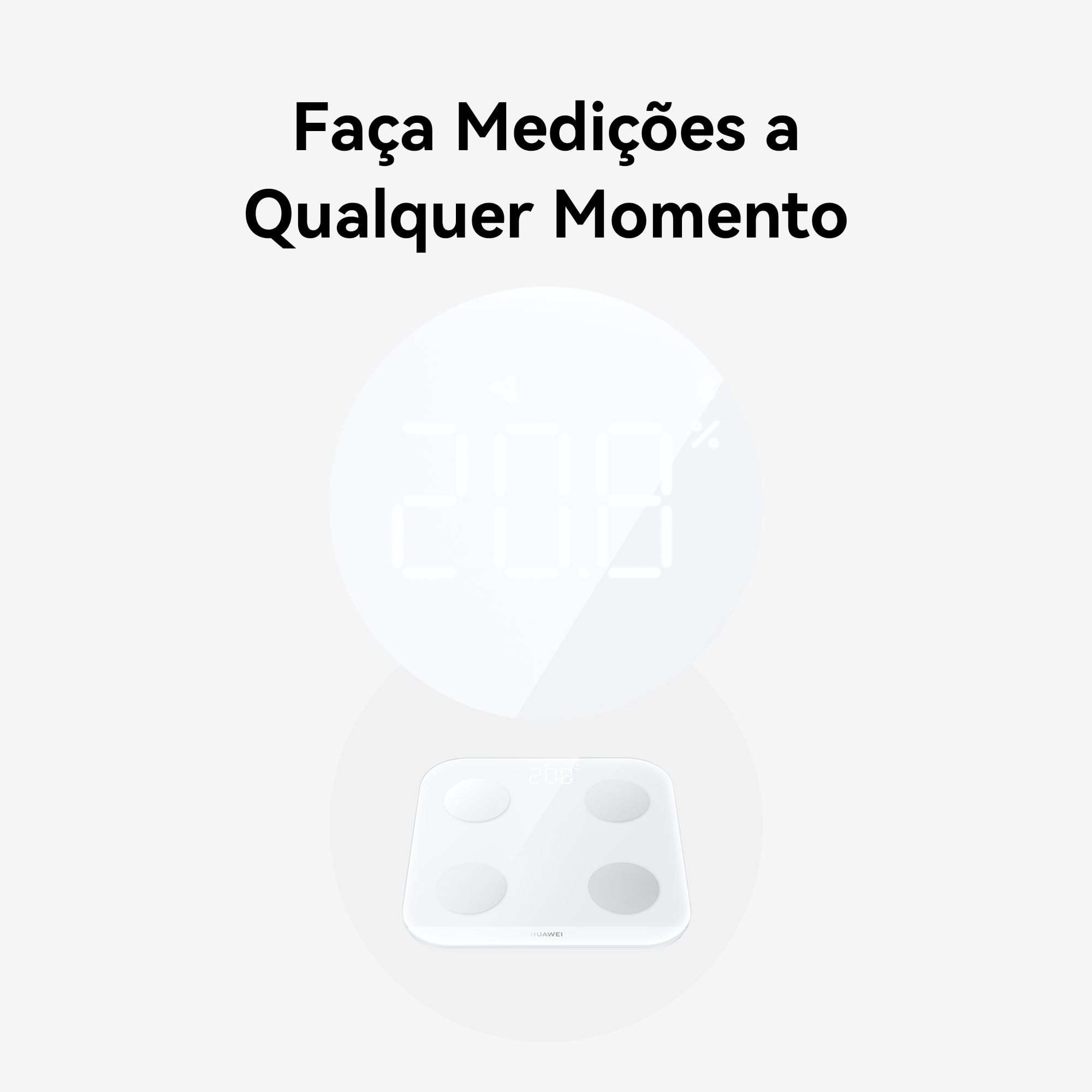 Huawei Escala 3 Cuerpo Inteligente Análisis de Composición Corporal IMC, Bluetooth, Multiusuario, Android e iOS, Blanco