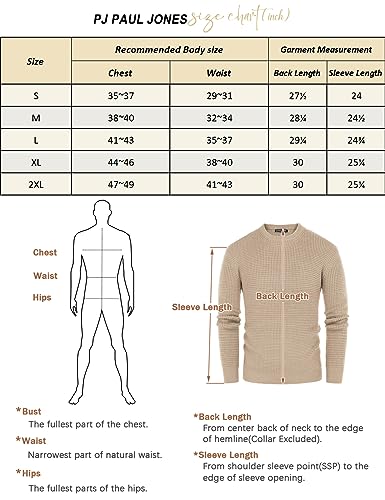 Pj Paul Jones Sweaters For Men Crewneck Cable Knit Waffle Textured Pullover Sweater Men Green thumb #5