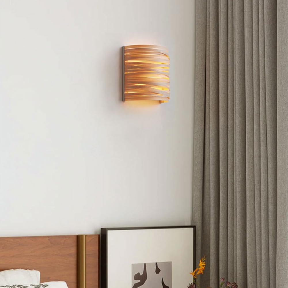 Kinkiet artystyczny, półcylindryczna lampa ścienna w stylu retro, do montażu wewnątrz, nowoczesne oświetlenie ścienne w stylu nordyckim do korytarza hotelowego