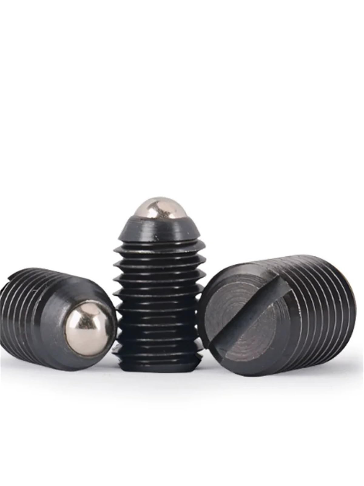 1/5/10/20 Piezas M4 M5 M6 M8 M10 M12 12,9 Grado Ranurado Resorte Bola Émbolo Punto De Comida Tornillo Fijación(Black20pcs,M12x20)