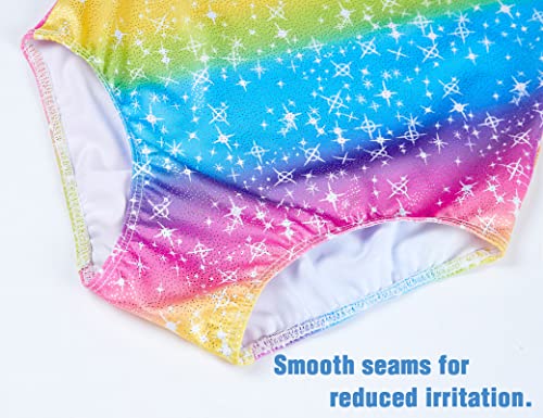 Image of TENVDA Girl's One Piece Swimsuit Sparkle Sleeveless One-Piece Bathing Suits Swimwear for Kids 2-12 Years Old