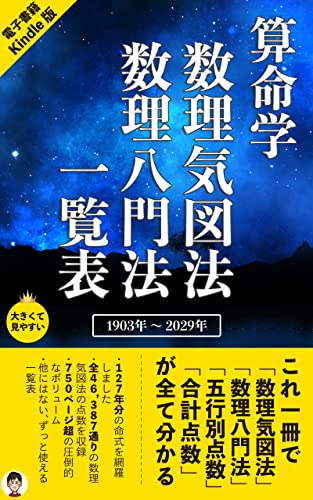 算命学:数理気図法・八門法一覧表