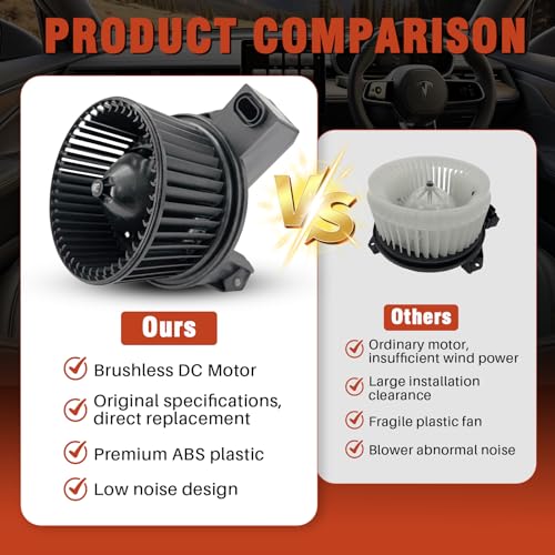 Image of AC Heater Blower Motor with Fan 700185 Fit for Ford Mustang 2005 2006 2007 2008 2009, Blower Motor Replaces for 4R3Z19805AA, 4R3Z19834BA, 5R3Z19805A, FO3126128