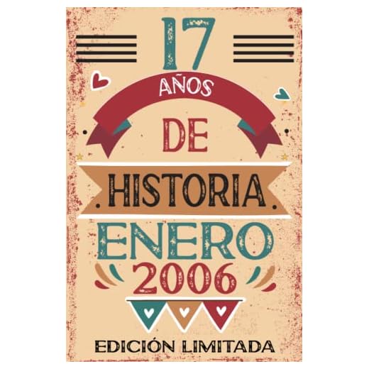 17 Años De Historia Enero 2006: Libro de visitas, cuaderno, 110 páginas de felicitaciones, idea de regalo, regalo Para la esposa, novia, mujer, La madre