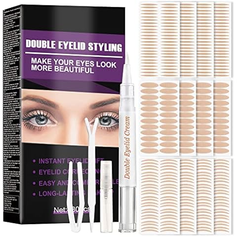 Slip-On Lid Tape Strips for Eyelid Lifting without Surgery, Eyelid Tape, Invisible and Waterproof Eyelid Tape, Eyelid Stripes, Invisible and Waterproof Eyelid Tape, Invisible Eyelid Stripes Cover