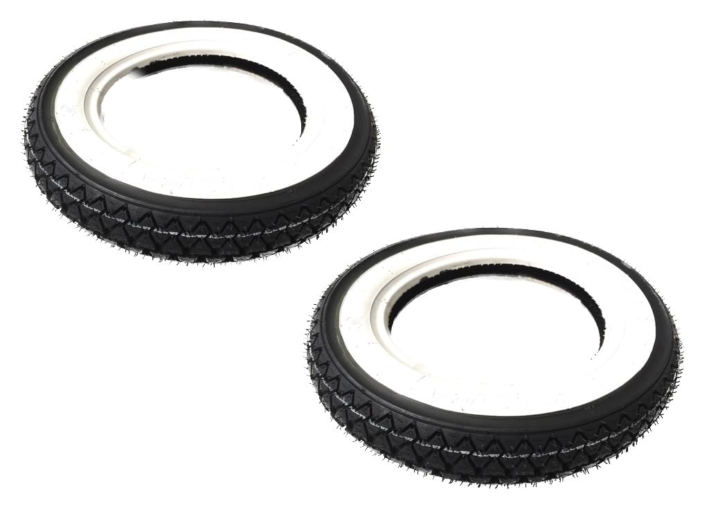 2x Weißwand Reifen Schlauch Set 3.00-10 K333 42J passend für Vespa 50 S N PK