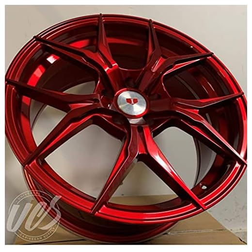 NEW 19 Inch x 8.5/9.5 XF5 Style Staggered Wheels Rims 5 lug Red compatible with BMW Set of 4