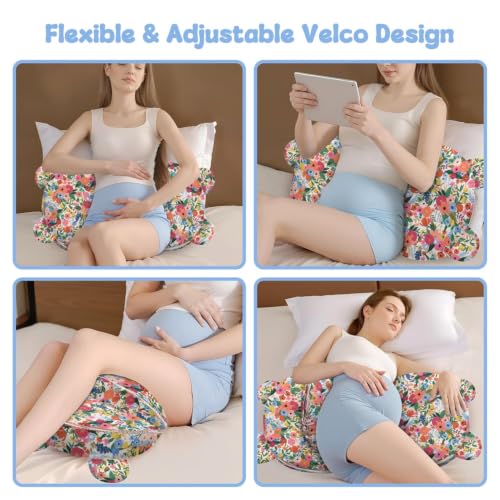 Image of Pregnancy Pillow for Sleeping,Maternity Pillow with Cooling,Maternity Support for Back and Hip Relief,Soft and Comfortable Wedge Pregnancy Pillows Side Sleeping Support for Belly with Removable Cover