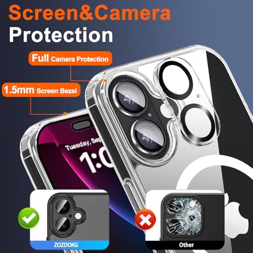 Image of for iPhone 16 Case Clear with Privacy Screen Protector