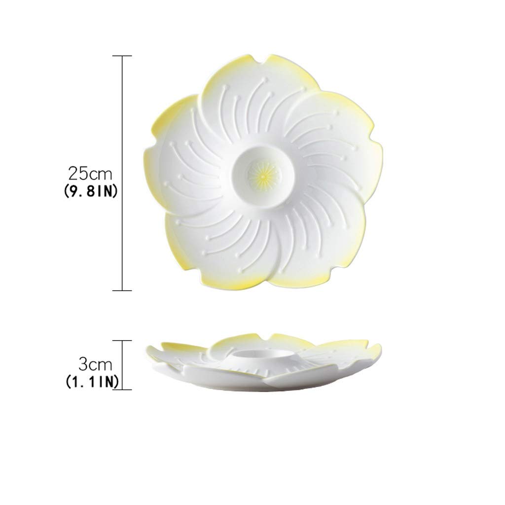 Vorspeisenschalen Keramik-Sakura-Förmige Schale Mit Gewürzschale, Haushaltsschale, Snack-Trennschale, Snackschale, Obstschale (5 Stück), Dip-Geschirr (Farbe: C) (An) (Bn)