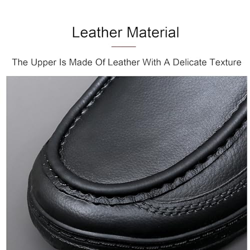Men's Leather Handmade Platform Loafers Fashion Luxury Lightweight Breathable Slip-On Casual Moccasin Comfort Business Driving Dress Shoes3