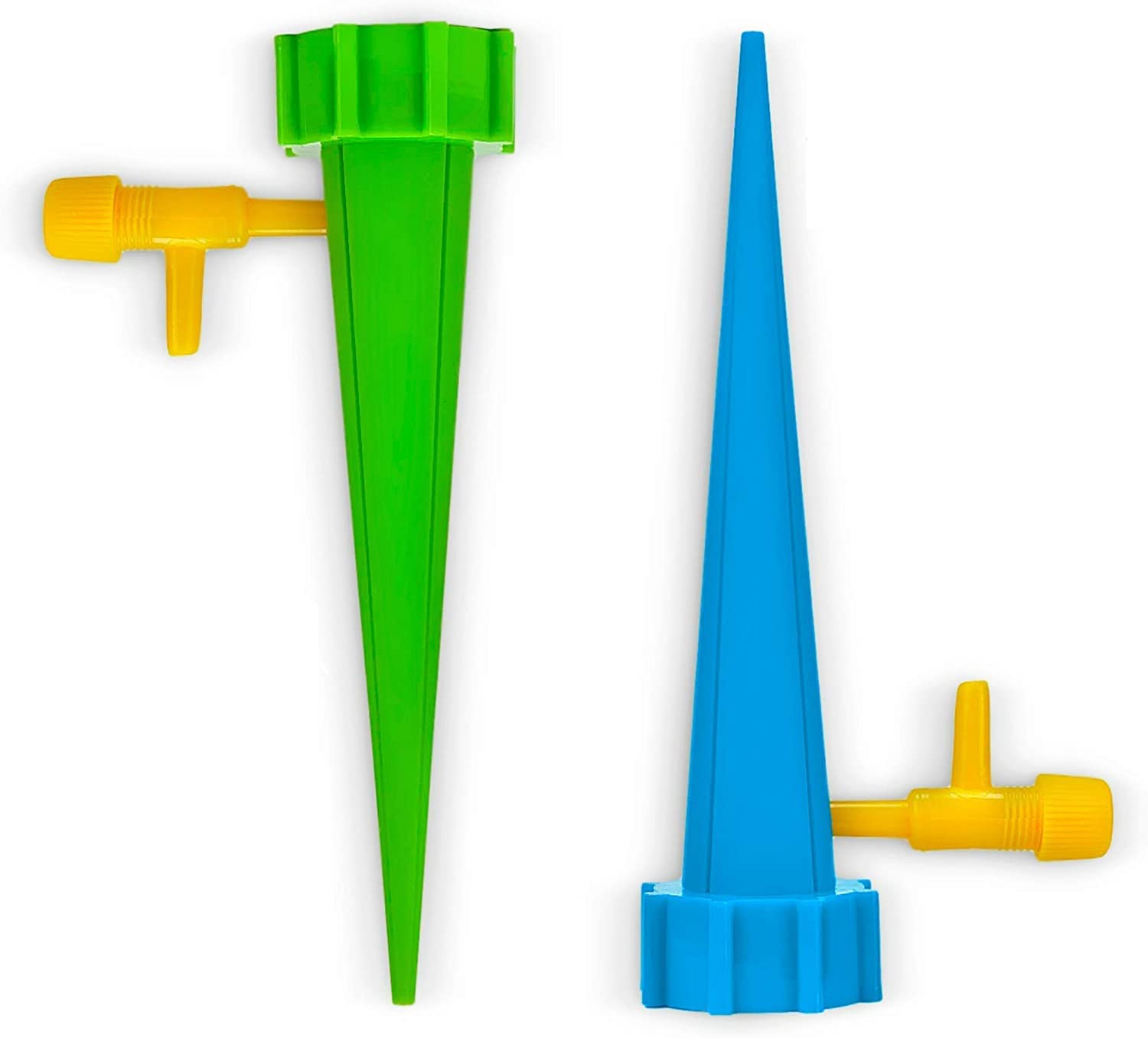 JENY Self Watering Spikes Slow Release Control Valve Automatic Irrigation Drip System Adjustable for Indoor Outdoor Vacation Plant Devices Control Valve drip Irrigation System Watering Stakes (1 Pair)