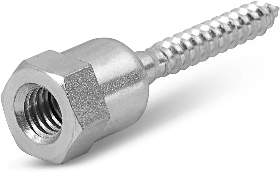 Everflow 8139957-25 SH-GST 20 3/8" Screw Swivel Threaded Rod Anchor Designed for Wood, Installs 17 Deg Angle Off Vertical, Steel with Electro-Zinc (25 Pack), Pack of 25, 25 Piece