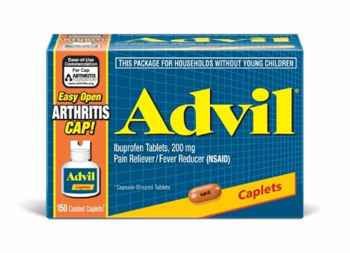 Advil (150 Count) Easy Open Arthritis Cap Pain Reliever/Fever Reducer Film Coated Caplet, 200mg Ibuprofen, Temporary Pain Relief