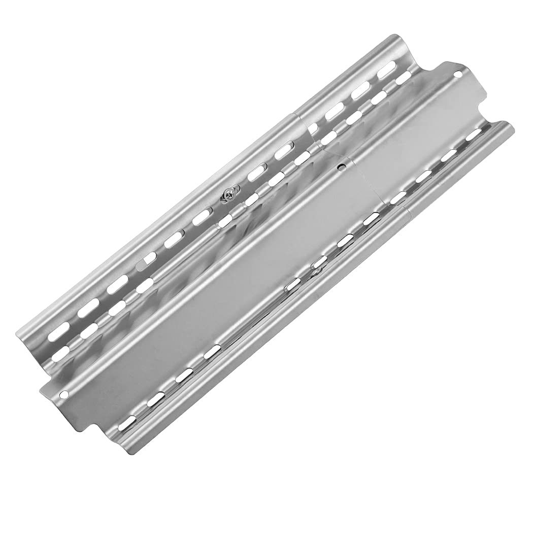 KA733 Universal Grill Replacement Adjustable Heat Plate Shield, Stainless Steel Heat Tent, Flavorizer Bar, Burner Cover, Flame Tamer for Gas Grills, Extends from 12" up to 22", 1 Pack