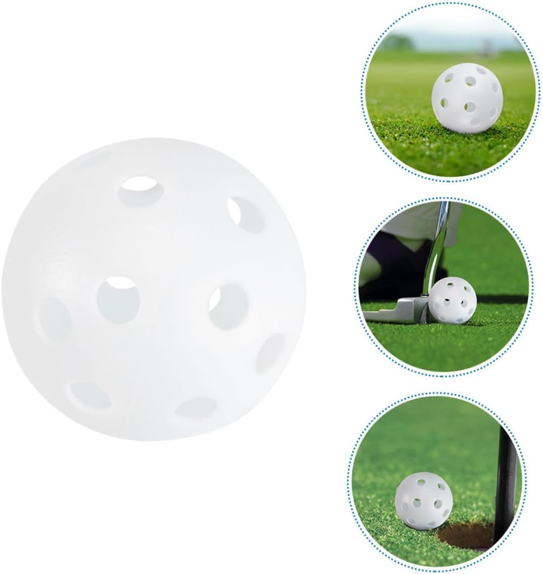 BESPORTBLE 100pcs Plastic Airflow Hollow Golf Practice Balls Soft Mini Golf Balls for Indoor Outdoor Backyard Training and Swing Practice