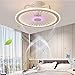 LED Leise Deckenventilator Runden Licht Dimmbar Mit Fernbedienung Ultra Dünn Design Fan Deckenleuchte Schlafzimmer Kinderzimmer Ventilator Lampe Fan Deckenlampe Fan Kronleuchter