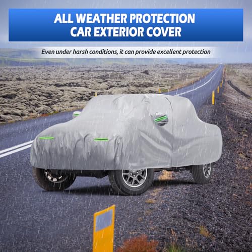 Image of Car Cover Fit for Jeep Gladiator 2020-2026, Migaven Waterproof Full Exterior Cover Sun Rain Protection with Door Zipper and Cotton Lining