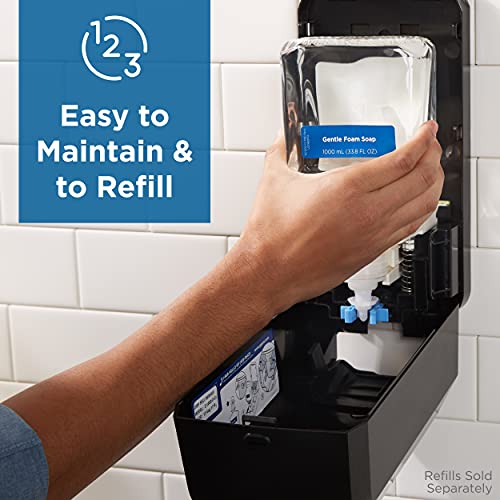 Pacific Blue Ultra Wall-Mounted Manual Soap Dispenser For Foaming Soap And Hand Sanitizer By Gp Pro (Georgia-Pacific), Black, 53057, 11.5” H X 5.6” W X 4.4” D #TOP7