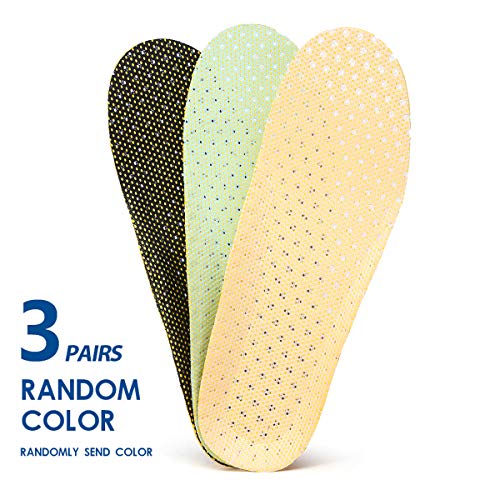 XINIFOOT 3 Pairs Comfortable Breathable Insoles - Comfort Cushioned for Running Walking Hiking, Replacement Comfort Inserts Shoes Pad for Women (US 4-7) — view 4