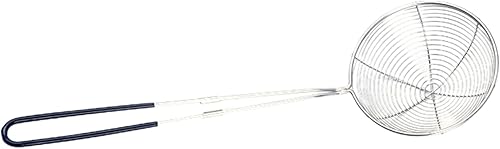 Colador de araña de acero inoxidable sólido para cocinar y freír, utensilios de cocina, colador de alambre, cuchara coladora de pasta con mango