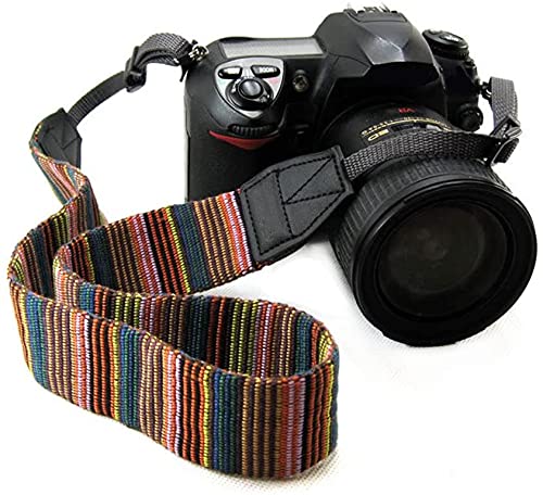 First Try Camera Strap Adjustable DSLR Camera Neck Strap Belt Retro Film Camera Shoulder Strap Vintage Soft Long Rope Universal Cord for Women Men SLR Mirrorless Cameras Multi