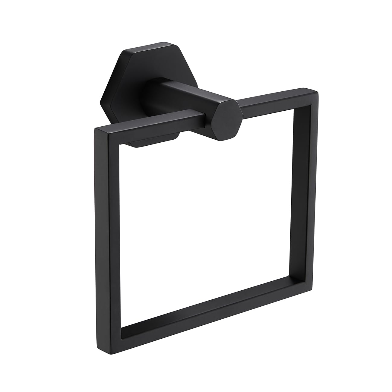 Anneau porte-serviette en acier inoxydable à base hexagonale stable et solide