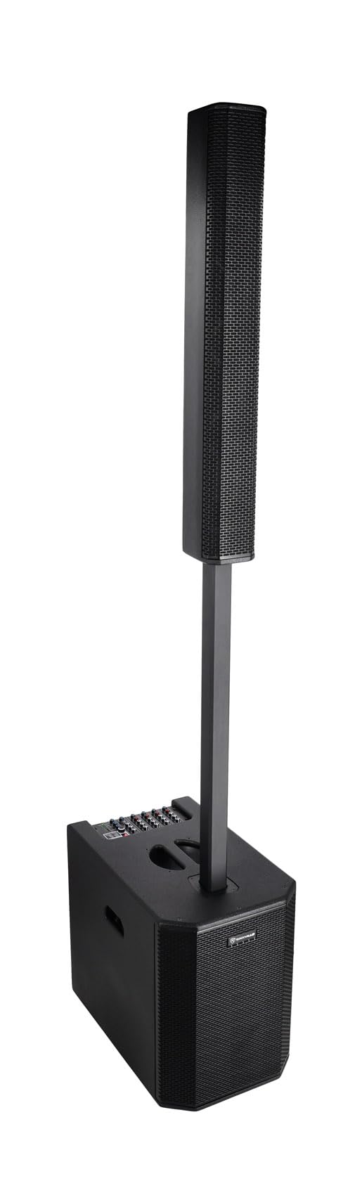 Titan MIX12C 12" Powered Column PA System with Subwoofer, 8-Channel Mixer, Bluetooth, DSP…