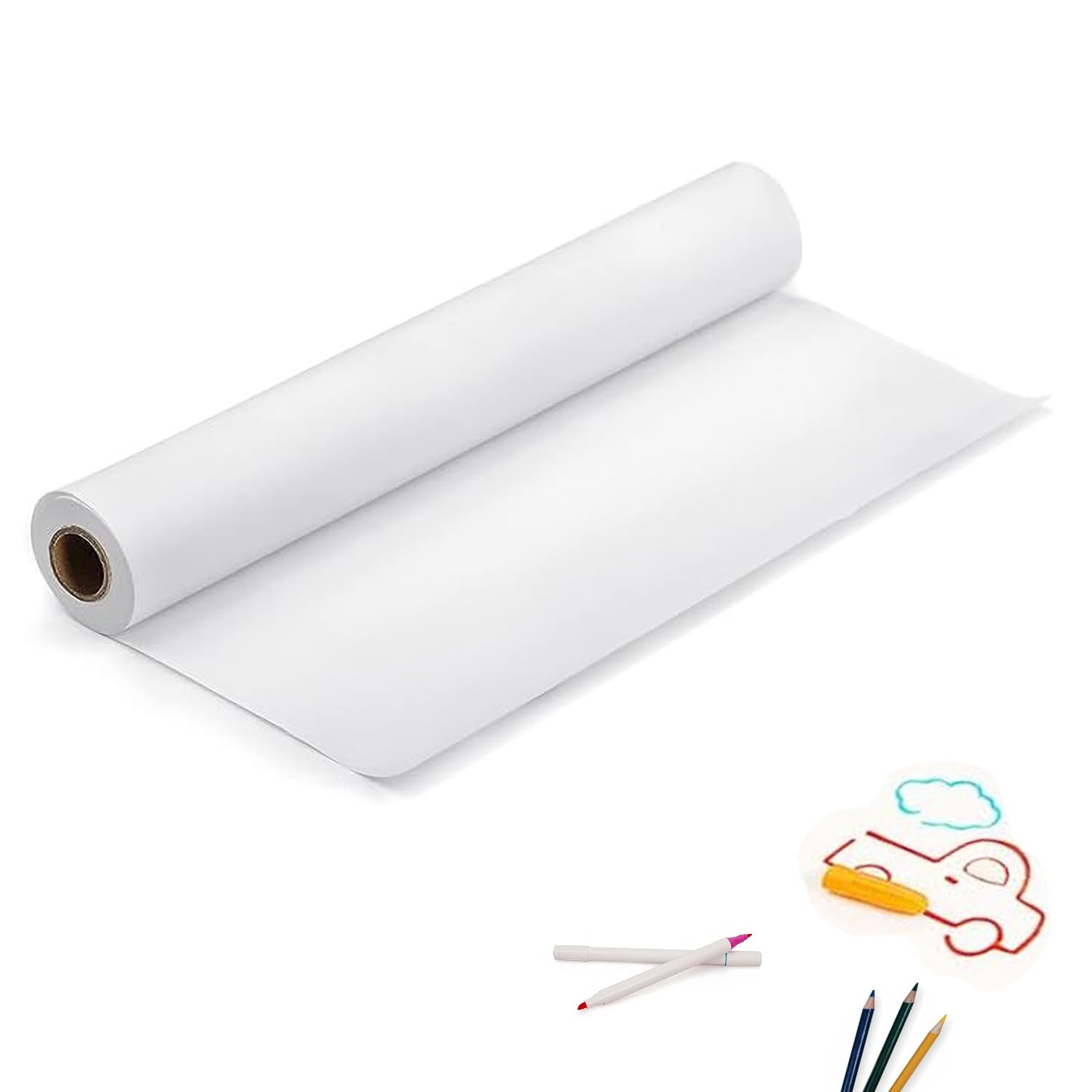 White Drawing Paper Roll 44CM X 15M, Arts Craft for 1roll, white