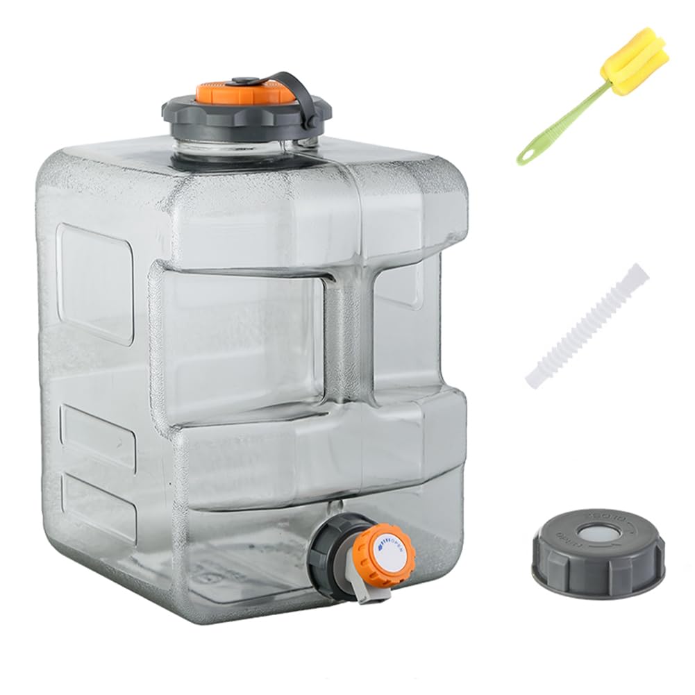 Camping Water Jug Portable Emergency Water Storage with Spigot for Camping (15L)