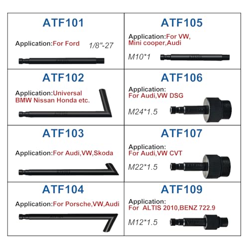 Prokomon 3 Liters Transmission Fluid Pump Oil Filling Filler System Fluid Transfer Pump Tool with 8 ATF Adapters - Thumbnail 3