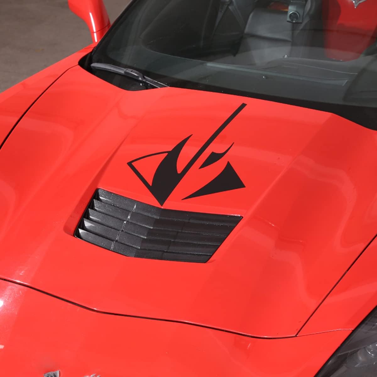 Fit for Chevrolet Corvette C7 2014-2019 Front Hood Center Position Sticker Stingray Logo Style Car Sticker Decoration