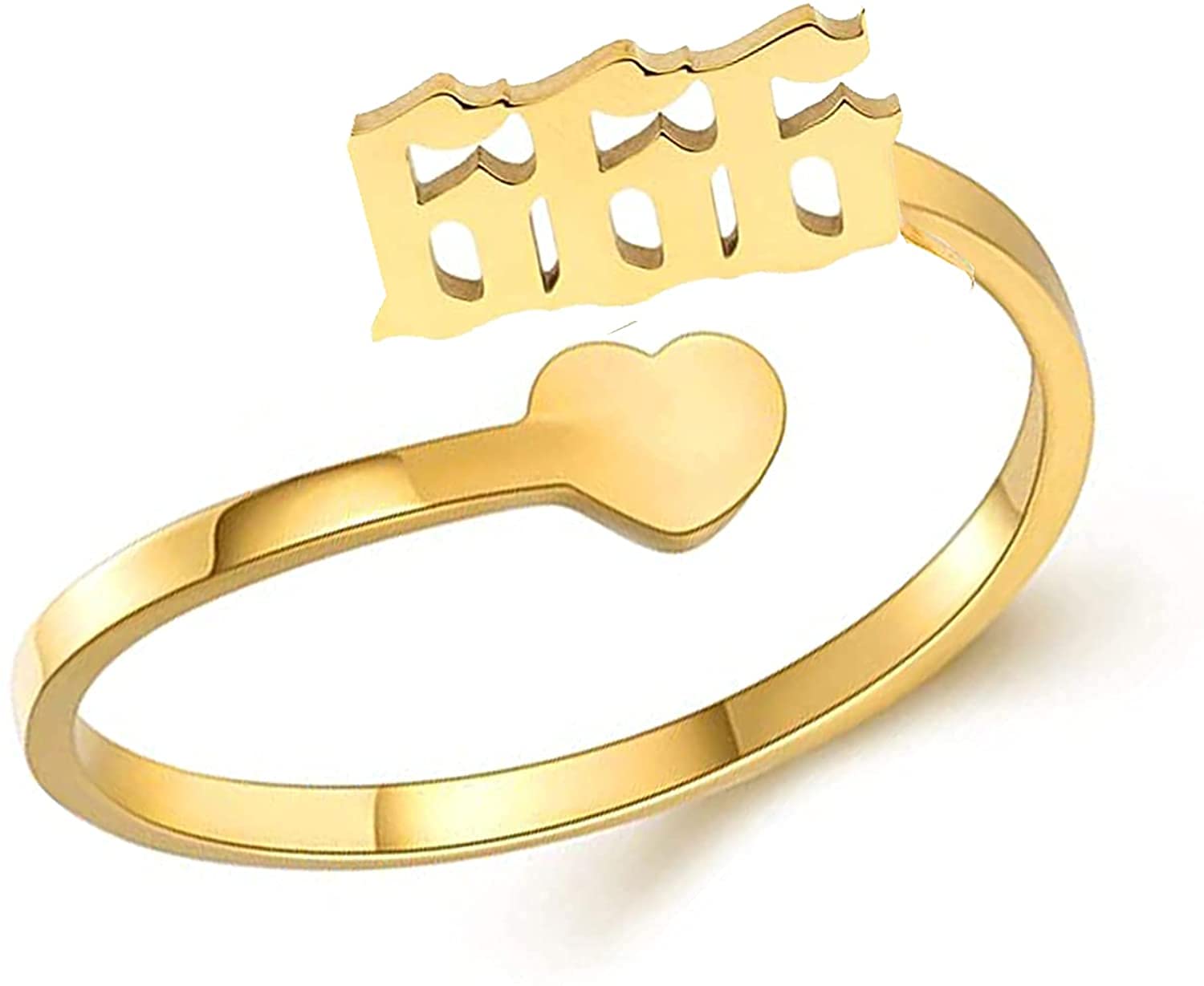 VCCKNB JEWELRY Angel Number rings, Number Charm rings Angel Number rings 888 Gold Angel Number rings for Women