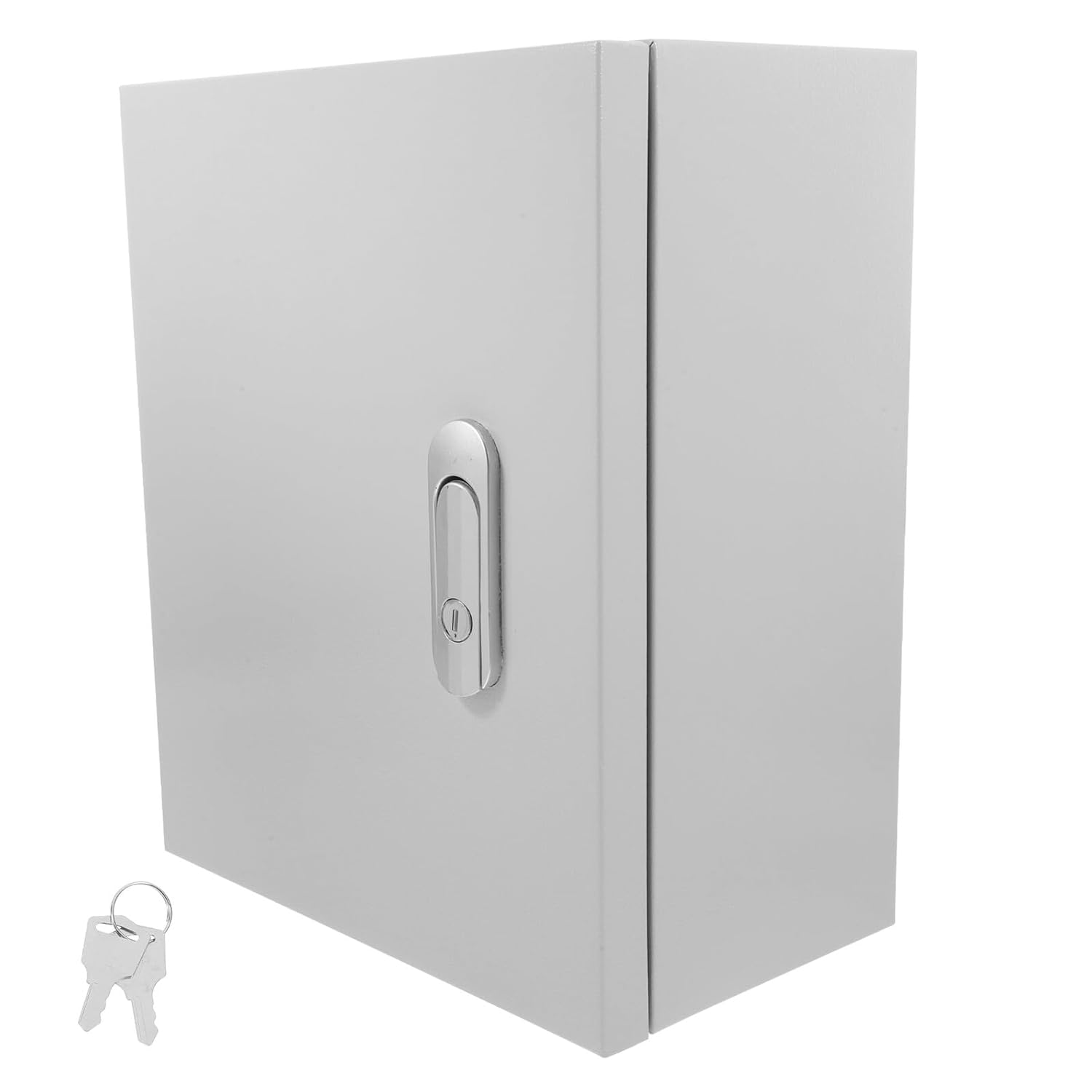 Electrical Junction Box Metal Enclosure with Lock, Waterproof Outdoor Cable Box 25x30x14cm Plastic Lock Control Cabinet for Wall Mount Electrical Equipment