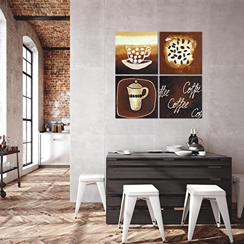 Decomonkey Quadro Stampa su Tela moderno Caffè