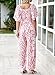 Happy Sailed Floral Jumpsuits for Women Summer Short Sleeve Boho Jumpsuit High Waited Belted Wide Leg Rompers with Pockets Beach Vacation Outfits Fashion 2025 Pink Medium