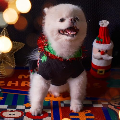 Suéter Navideño para perro con diseño de árbol de Navidad miniatura 3