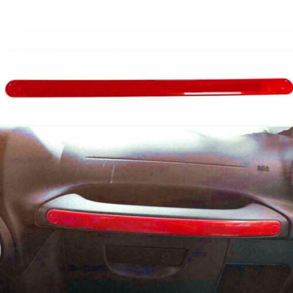 Kit de garniture de décoration intérieure de voiture rouge, 18 pièces en ABS pour tableau de bord pour Jeep pour Wrangler JK JKU 4 portes 2011-2017, accessoires de style de véhicule faciles