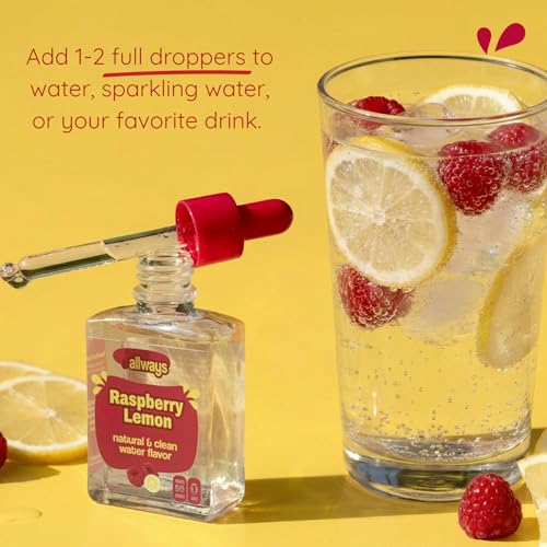 Image of Allways Drops Raspberry Lemon Water Enhancer | Sugar Free | 50 Servings